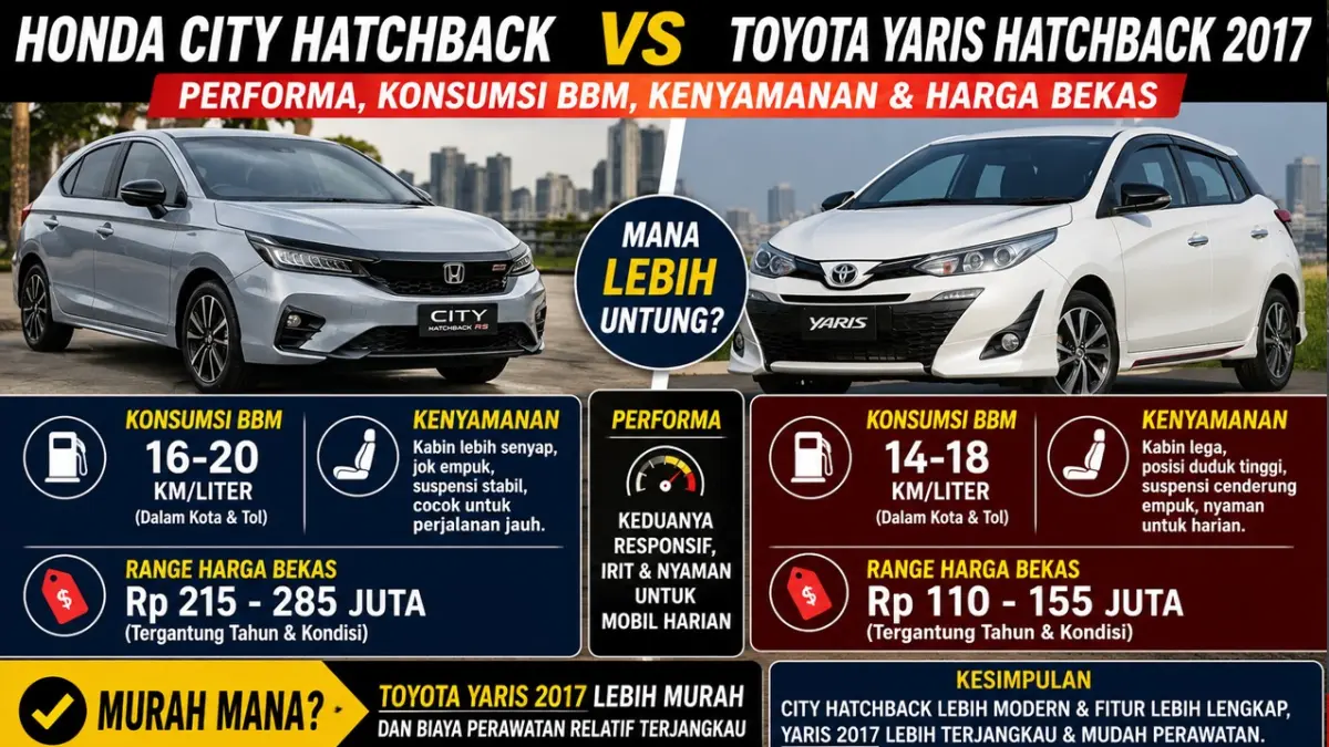 Honda City Hatchback vs Toyota Yaris 2017