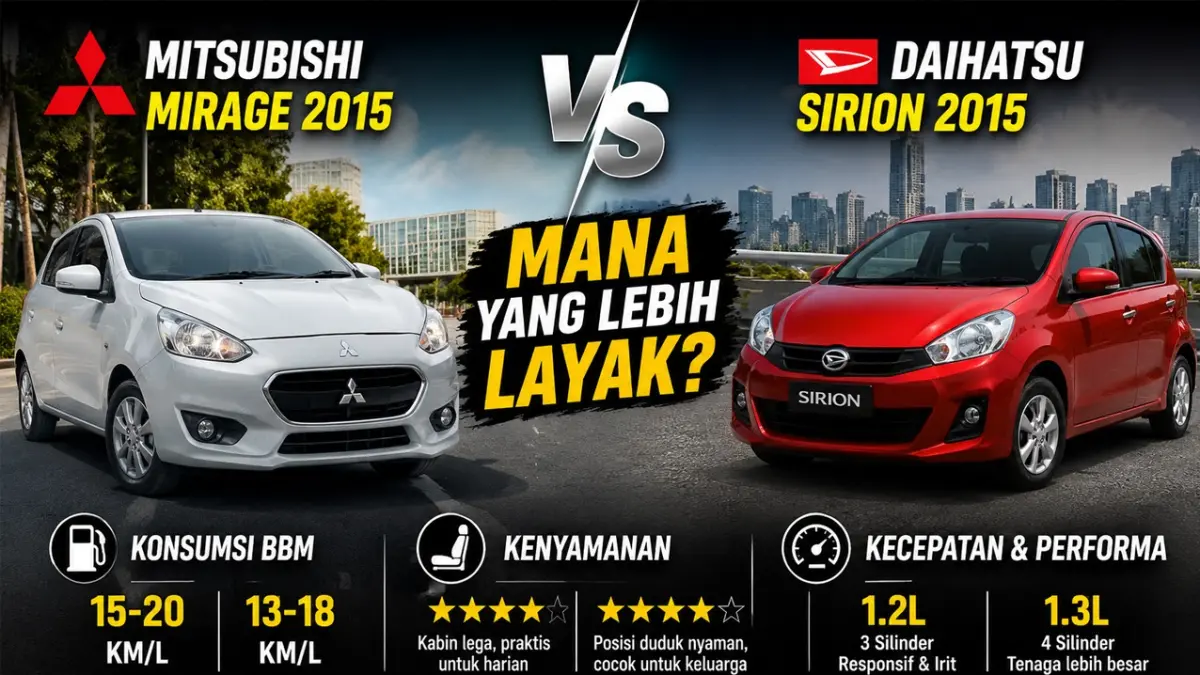 Mitsubishi Mirage 2015 vs Daihatsu Sirion 2015