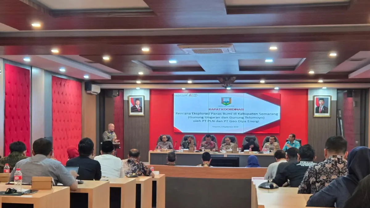 Pemerintah Kabupaten Semarang saat melakukan rapat koordinasi rencana eksplorasi panas bumi di Kabupaten Semarang di Ruang Dharma Satya Sekretariat Daerah Kabupaten Semarang.
