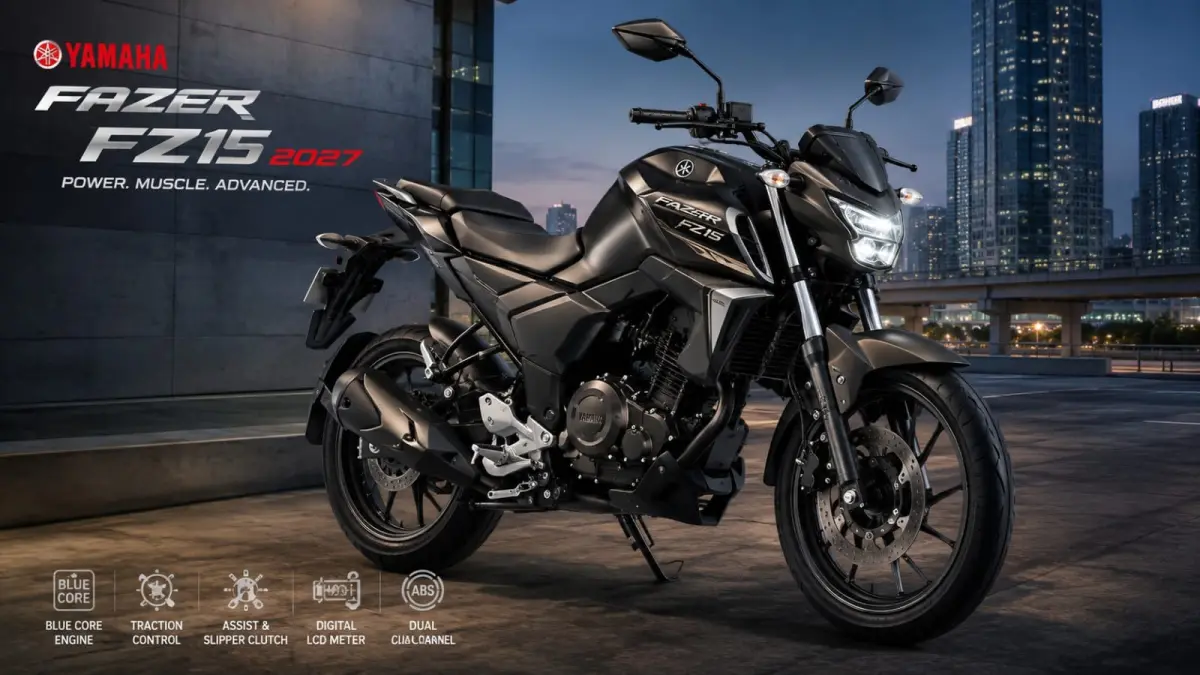 Yamaha Fazer FZ15 2027 memiliki karakter naked bike kekar yang mengingatkan pada Yamaha Byson, tetapi menawarkan teknologi lebih modern. (ist)