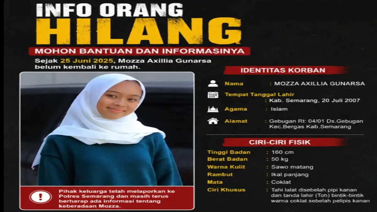 Misteri Hilangnya Mahasiswa Undip Mozza Axillia Terungkap, Jasad Ditemukan Berbentuk Kerangka di Tol Jangli
