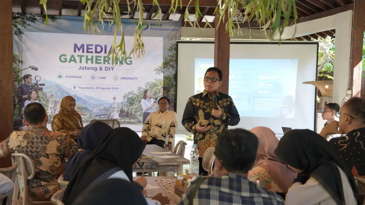 Dirut BP Jamsostek Saiful Hidayat saat memberikan paparan 
