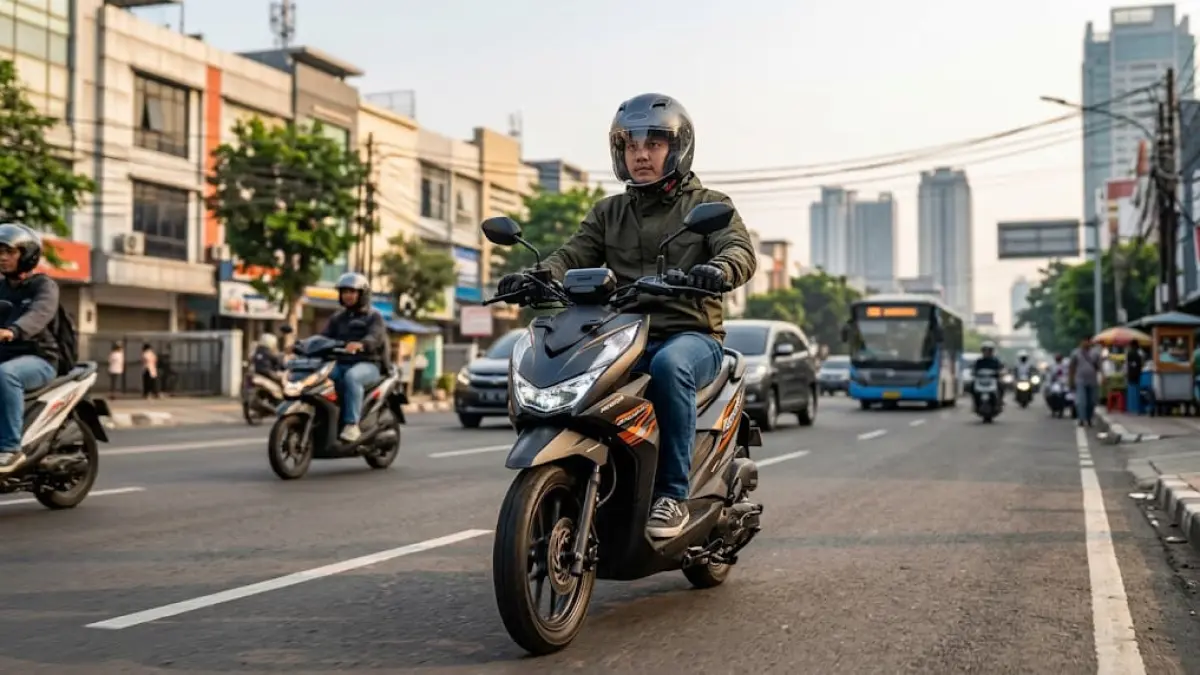 Ilustrasi: Honda BeAT Street 2026 menawarkan efisiensi bahan bakar untuk menunjang mobilitas harian. (ai/Sulistiono)