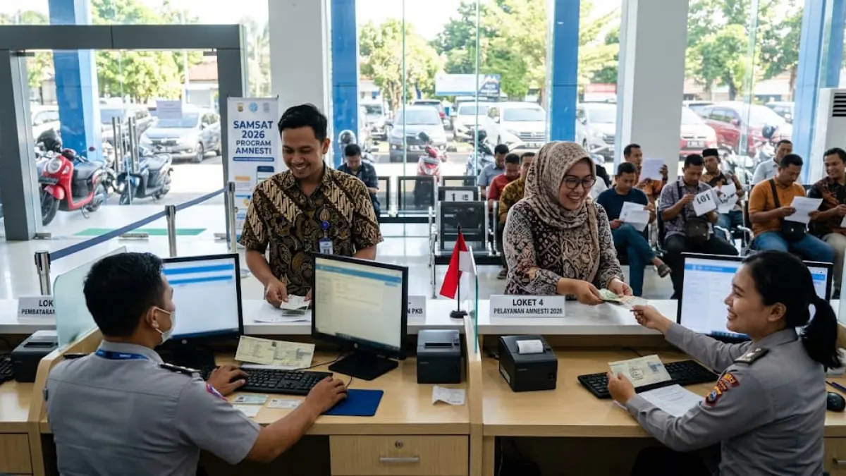 Ilustrasi: Program pemutihan dan keringanan pajak kendaraan bermotor 2026. Sejumlah provinsi masih memberikan insentif pajak hingga akhir tahun. (ai/Sulistiono)