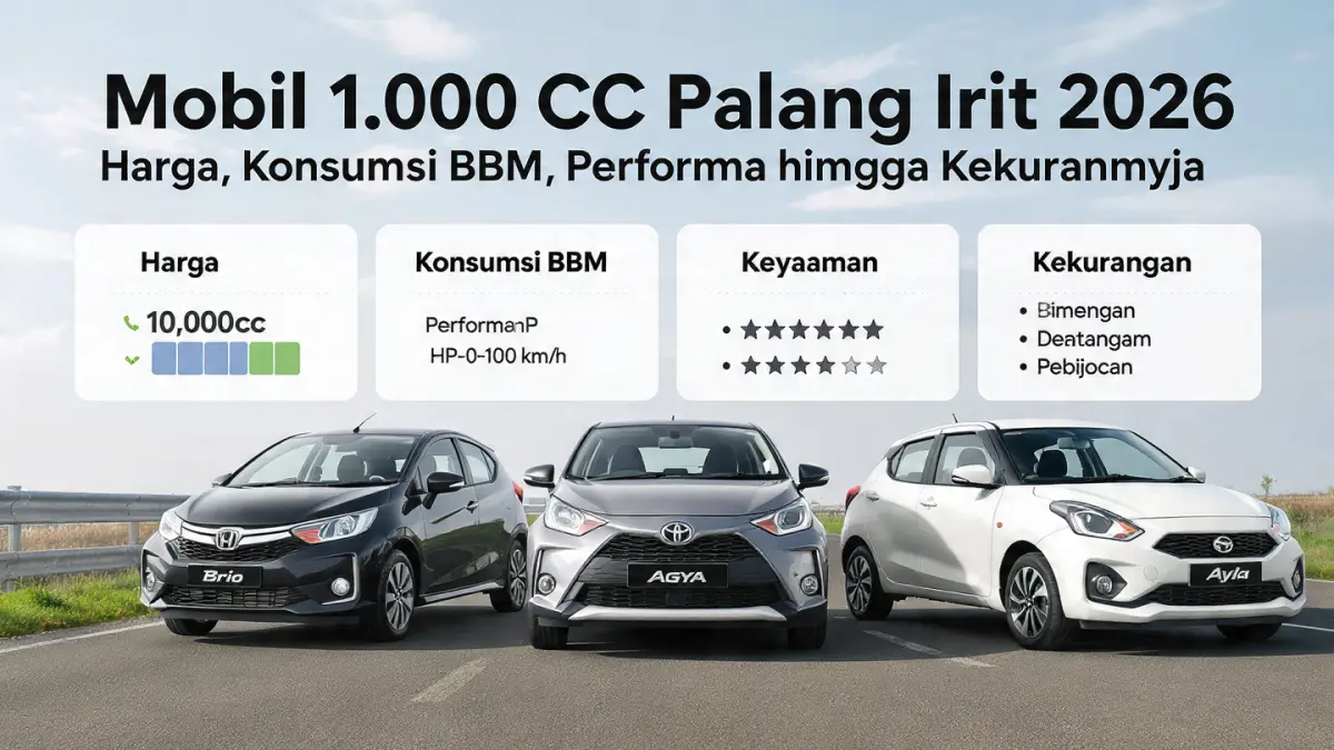 mobil 1.000 cc paling irit