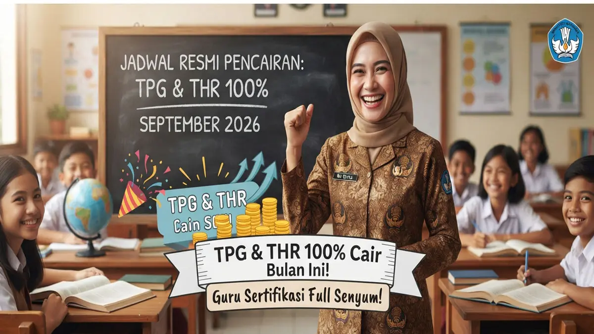 Uang Tunggakan TPG THR 100 Persen Guru Cair September 2026, Segera Cek Kode Ini di Info GTK Agar Tidak Gagal