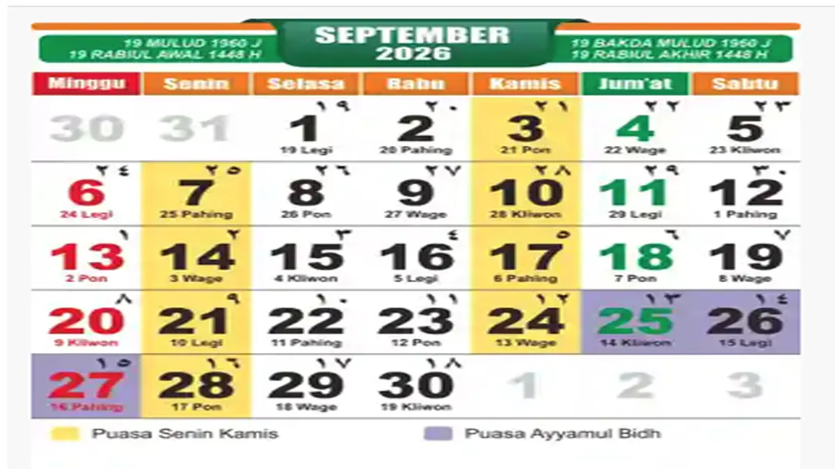 19 September 2026 Harlah ke 97 Ma