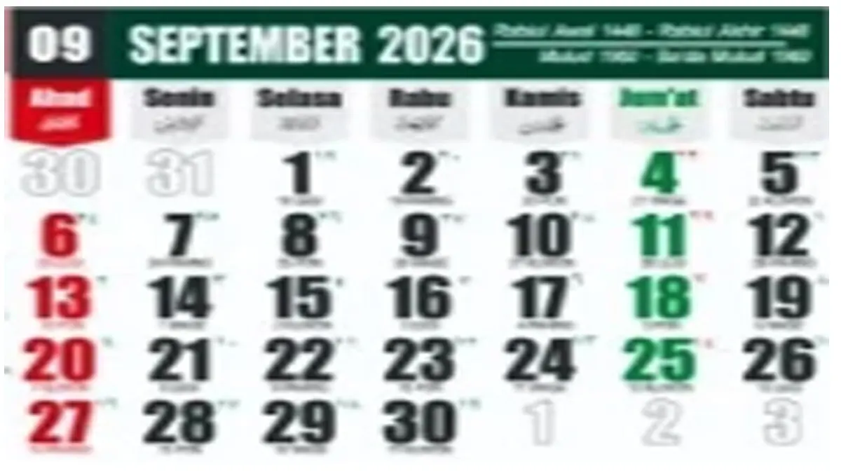 Tolong Jangan Ajukan Cuti Sebelum Lihat Kalender September 2026: Ini Pengumuman Resminya!
