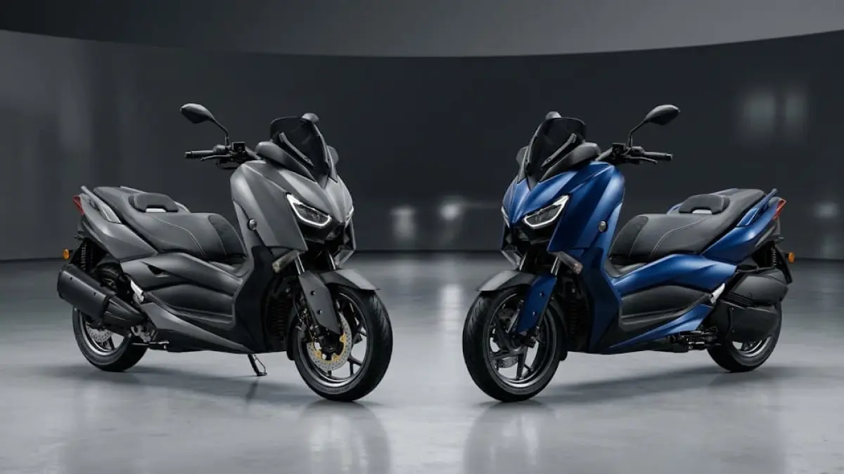Ilustrasi: Yamaha XMAX Connected 2026 dengan warna Ceramic Grey kini menawarkan pilihan tampilan yang sebelumnya identik dengan varian TechMAX. (ai/Sulistiono)