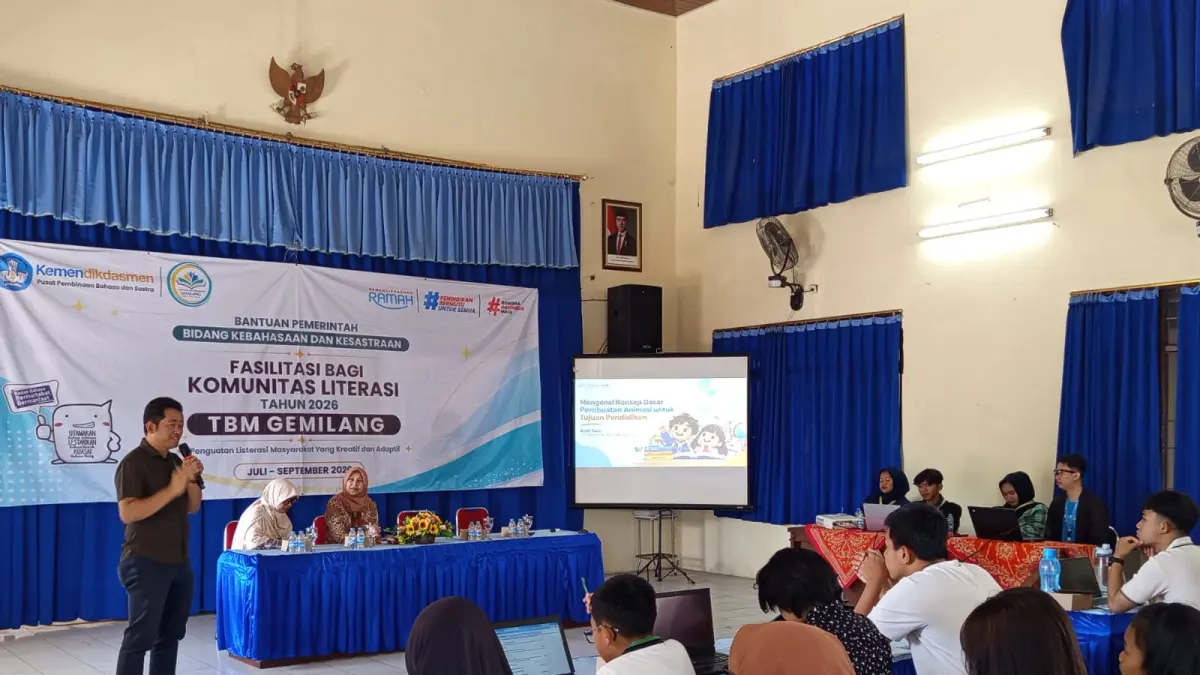 Pelatihan animasi oleh TBM Gemilang