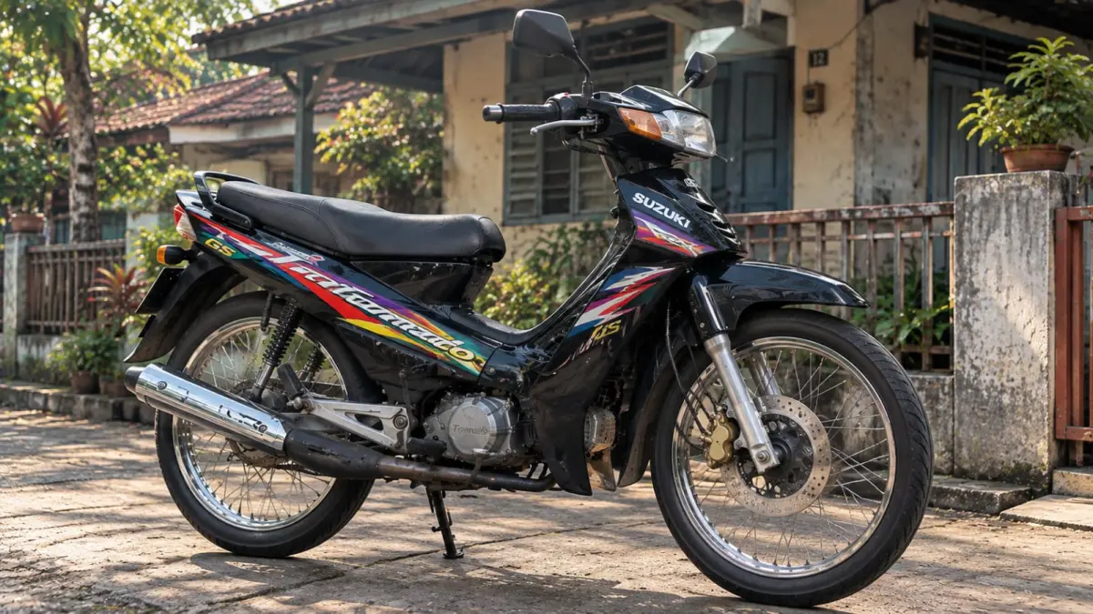 Ilustrasi : Suzuki Tornado GS menjadi salah satu motor bebek lawas Suzuki yang pernah menghiasi jalanan Indonesia pada era 1990-an dan kini menarik perhatian pencinta motor klasik. (ai/Sulistiono)
