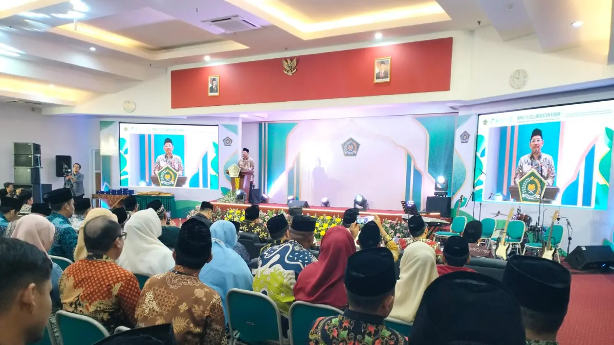 Impact and Collaboration Forum (ICF) Pemberdayaan Zakat dan Wakaf Nasional 2026 di Universitas Islam Sultan Agung (Unissula) Semarang, Kamis (17/9) pagi. (FIGUR RONGGO WASSALIM/JAWA POS RADAR SEMARANG)