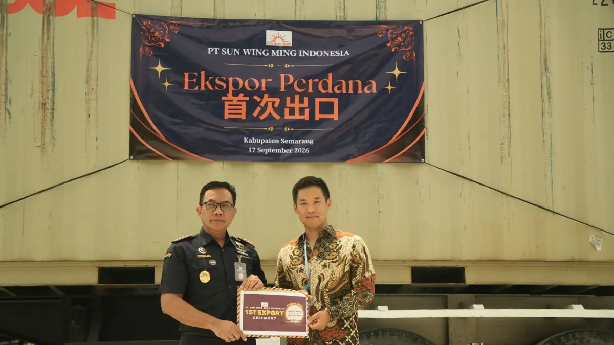 PT Sun Wing Ming Indonesia melaksanakan pelepasan ekspor perdana produk boneka klasik pada Kamis, 17 September 2026 di Kecamatan Tengaran, Kabupaten Semarang.