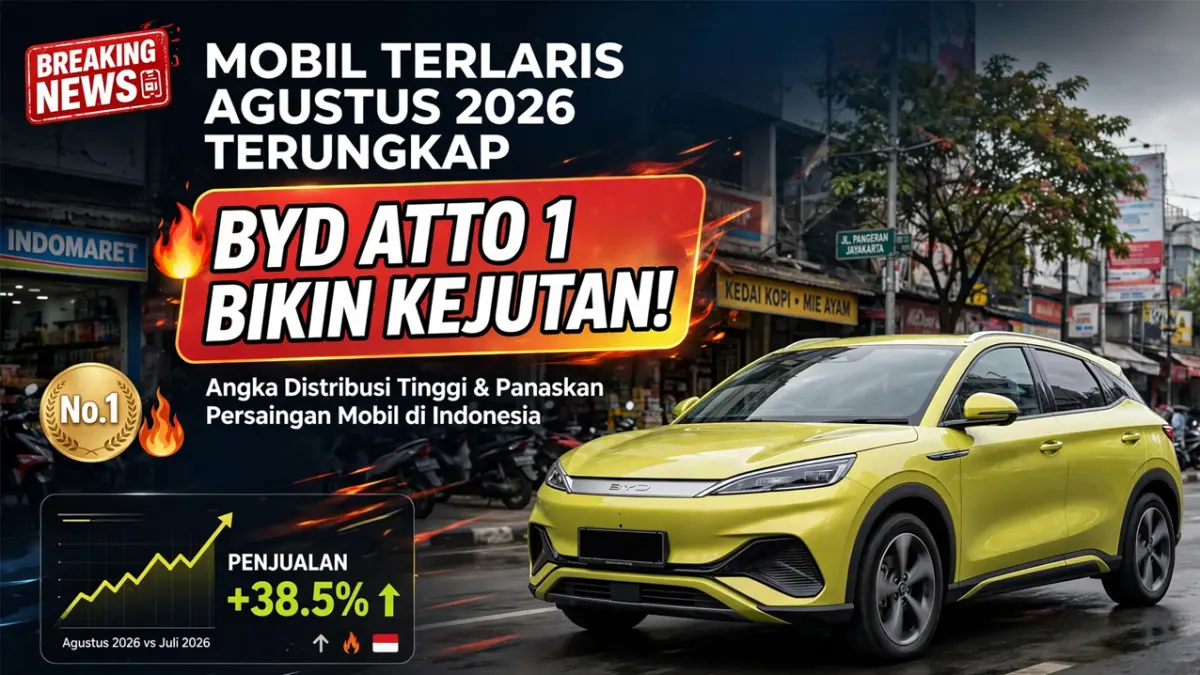 BYD Atto 1 bikin kejutan dalam daftar mobil terlaris Agustus 2026
