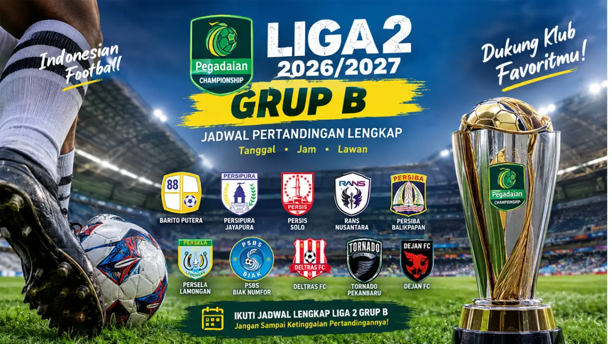 Jadwal Liga 2 Grup B 2026/2027 lengkap