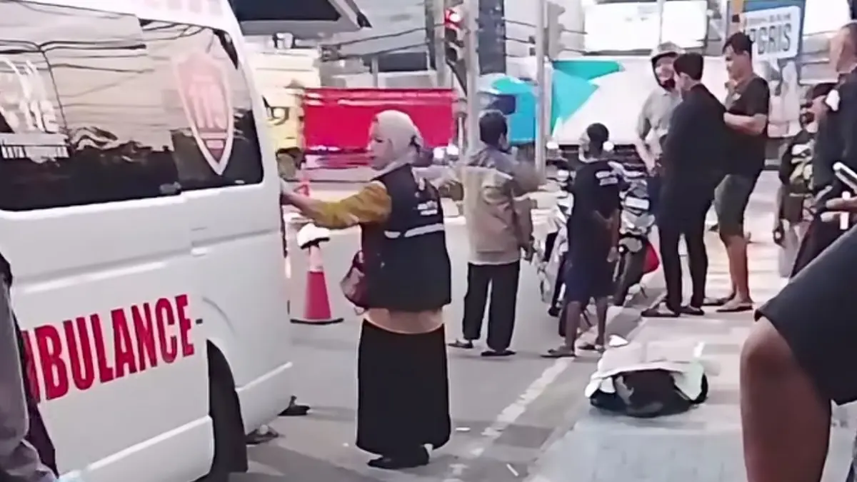 Lokasi kecelakaan dan korban meninggal di tikungan traffic light Jrakah Ngaliyan Kota Semarang Rabu (23/9/2026).