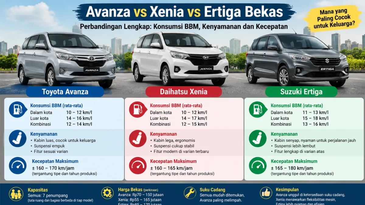 perbandingan Avanza Xenia Ertiga