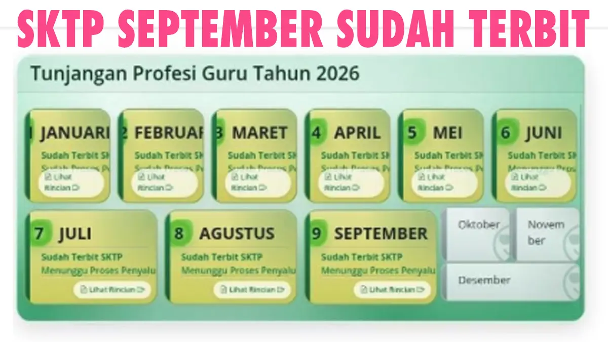 Petunjuk Teknis (Juknis) Penyaluran Tunjangan Profesi Guru SKTP September 2026