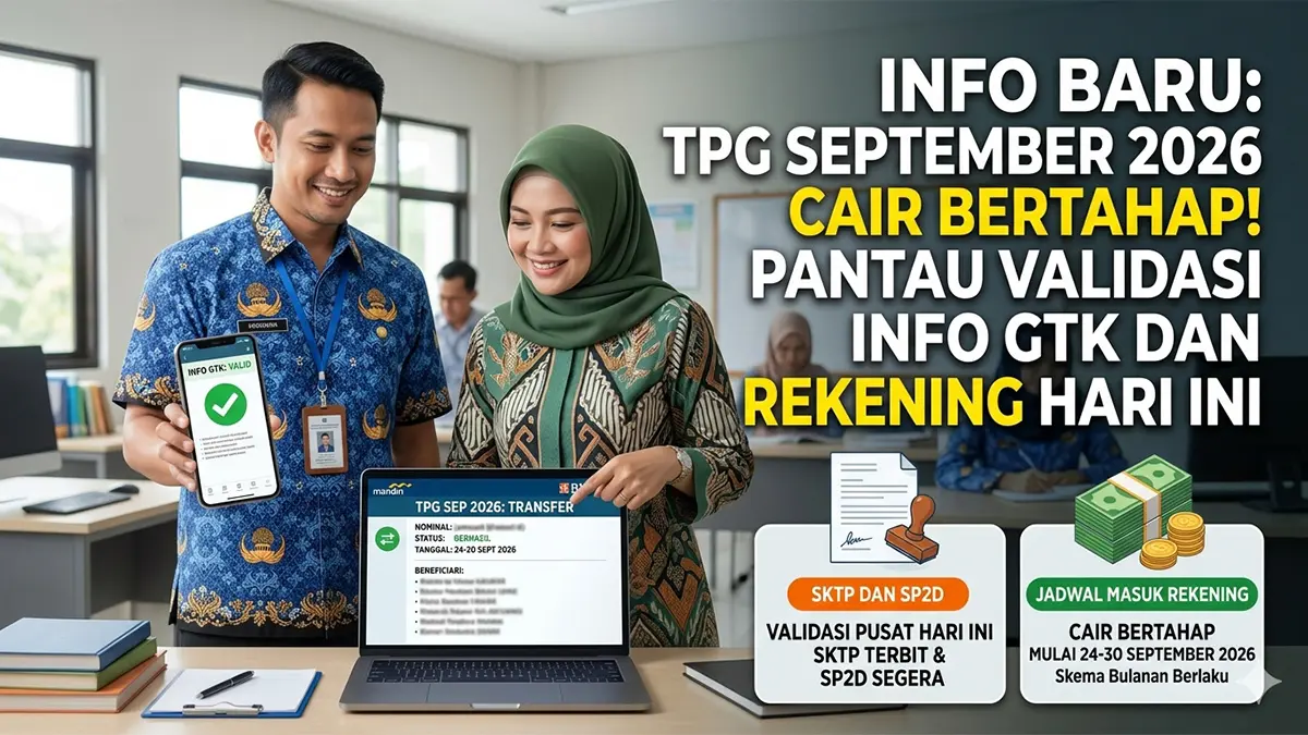 SKTP September 2026 Terbit? Ini Mekanisme Penyaluran Berdasarkan Status Guru PNS & PPPK
(GRAFIS FALAKH/ RADAR SEMARANG)