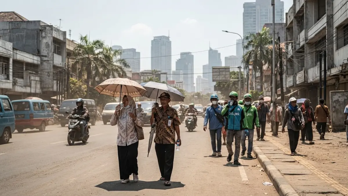 Ilustrasi: Apakah kota anda rasakan menjelang akhir September terasa semakin menyengat panasnya?. (ai/Sulistiono)