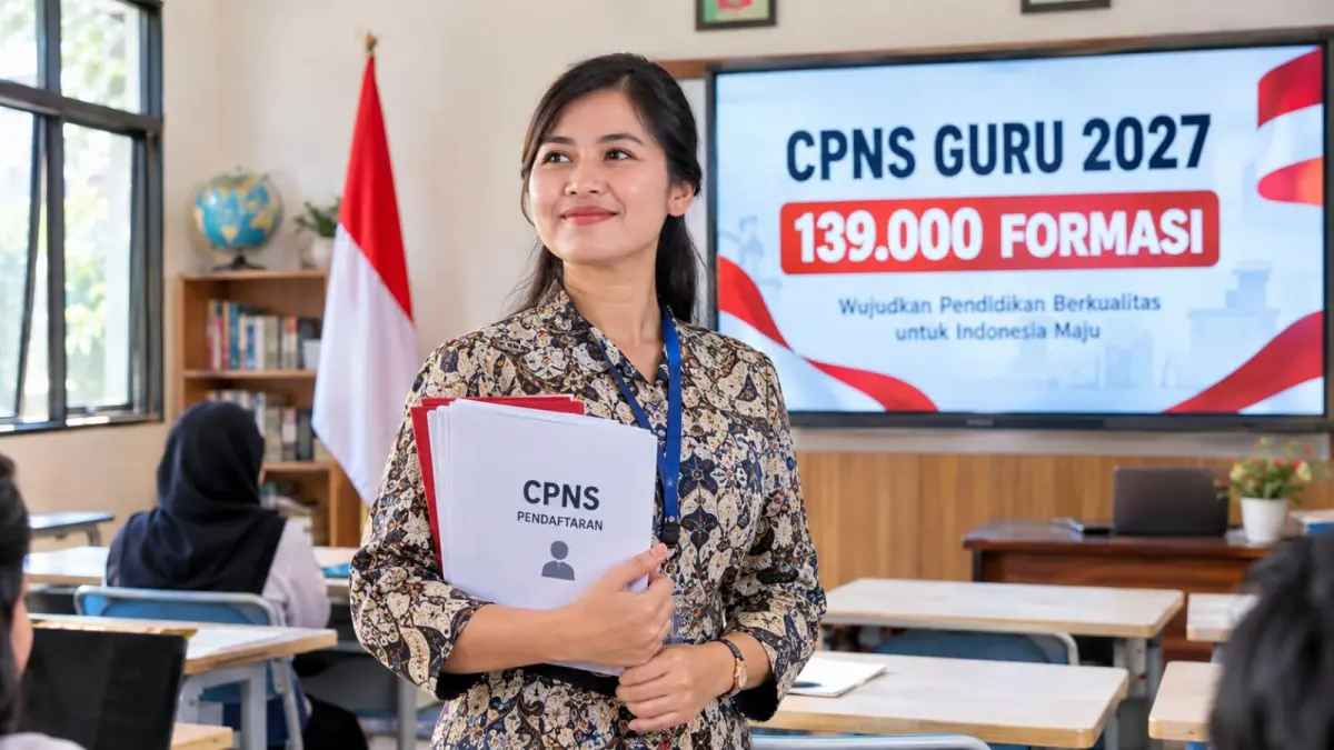 Ilustrasi guru non-ASN. Pemerintah menyiapkan sekitar 139.000 formasi CPNS guru pada 2027 dan memberikan kesempatan kepada guru non-ASN untuk mengikuti seleksi PNS maupun PPPK. (ai/Sulistiono)