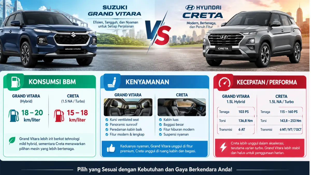 Grand Vitara vs Creta 2026