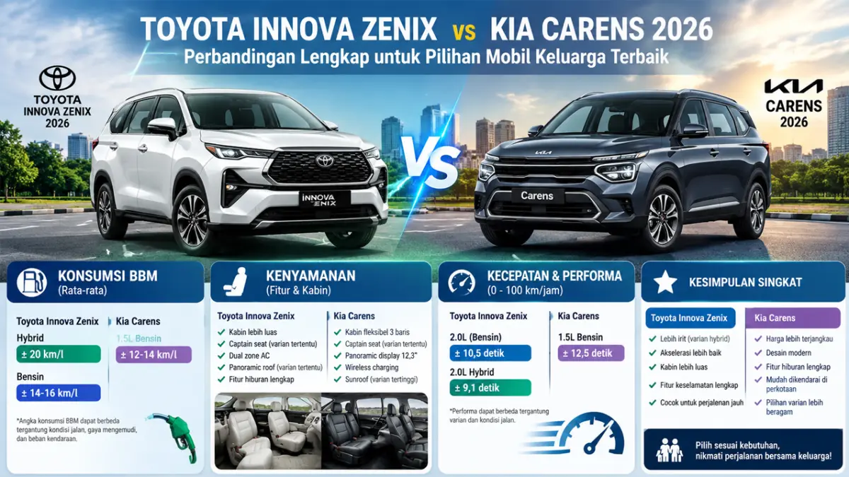 Toyota Innova Zenix vs Kia Carens 2026