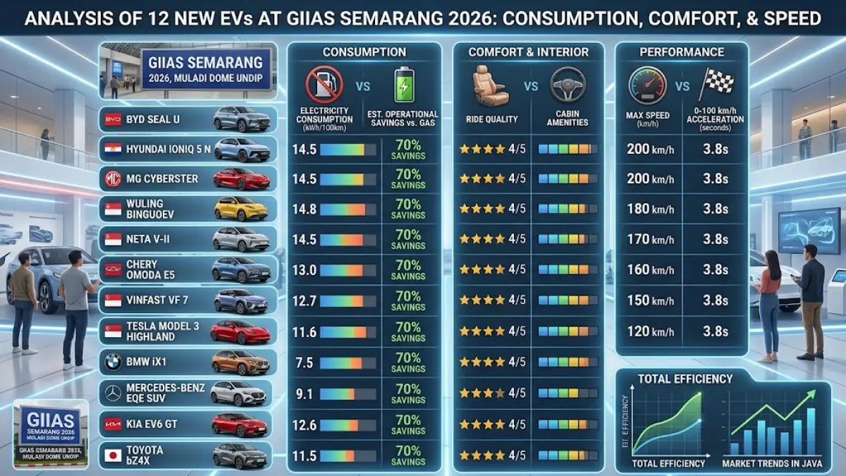 Daftar mobil listrik GIIAS Semarang