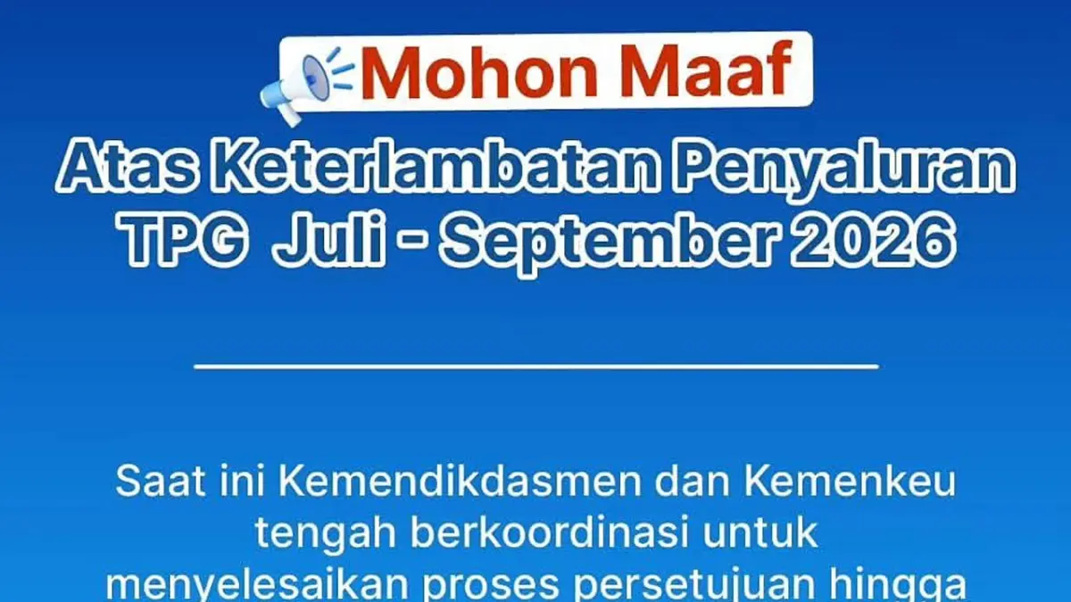 TPG 3 bulan dirapel Oktober 2026