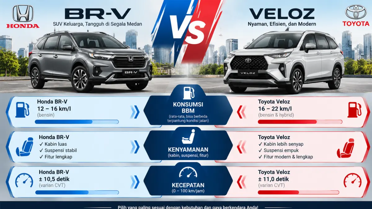 Honda BR-V vs Toyota Veloz