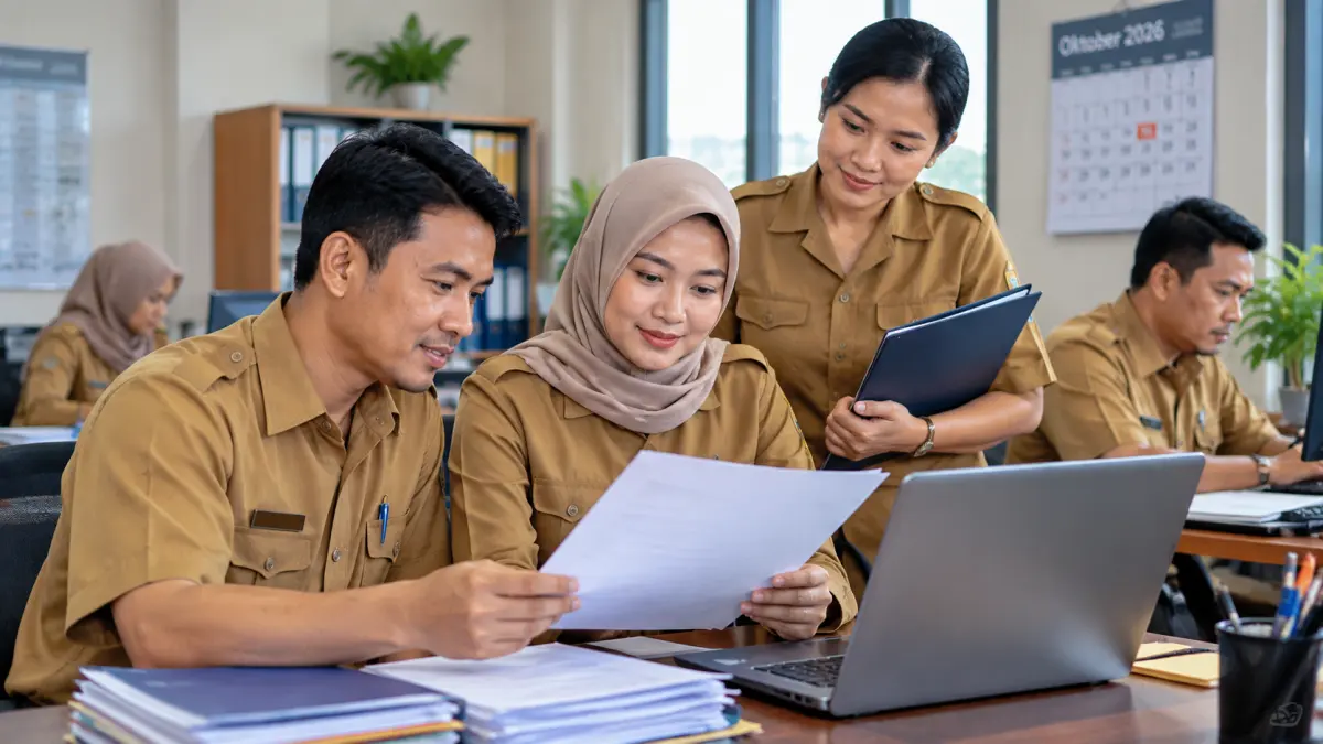 Ilustrasi: Pemberlakuan PermenPANRB Nomor 9 Tahun 2026 membuat arah kebijakan PPPK Paruh Waktu semakin jelas. (ai/Sulistiono)