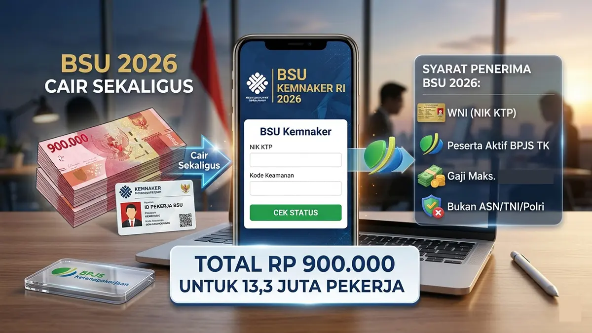 Panduan Link BSU 2026: Cara Cek NIK KTP Penerima Subsidi Rp900.000 Lewat HP
(GRAFIS/ FALAKH RADAR SEMARANG)