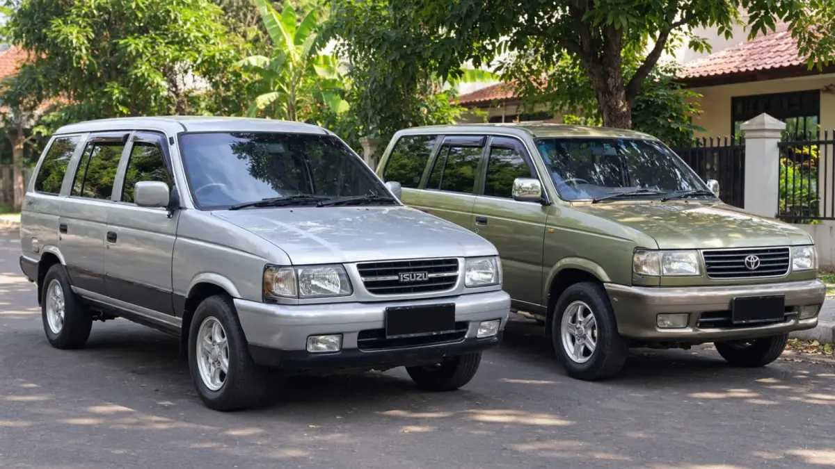 Isuzu Panther dan Toyota Kijang Kapsul menjadi dua mobil keluarga legendaris yang masih dicari di pasar mobil bekas. Keduanya menawarkan karakter mesin, konsumsi bahan bakar, dan kebutuhan perawatan berbeda yang perlu dipertimbangkan sebelum membeli. (Ai/Sulistiono)
