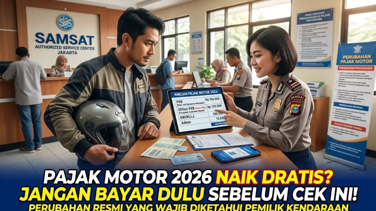 Pajak Motor Tahun 2026 Tak Selalu Sama, Ini Penyebab Tagihan Bisa Berbeda