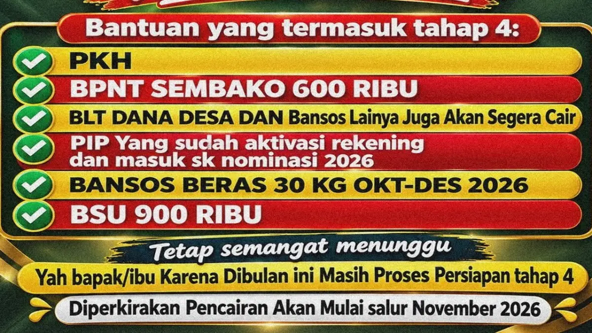 Bansos BPNT Tahap IV 2026: Cara Cek Penerima dan Status Penyaluran Oktober-November 2026