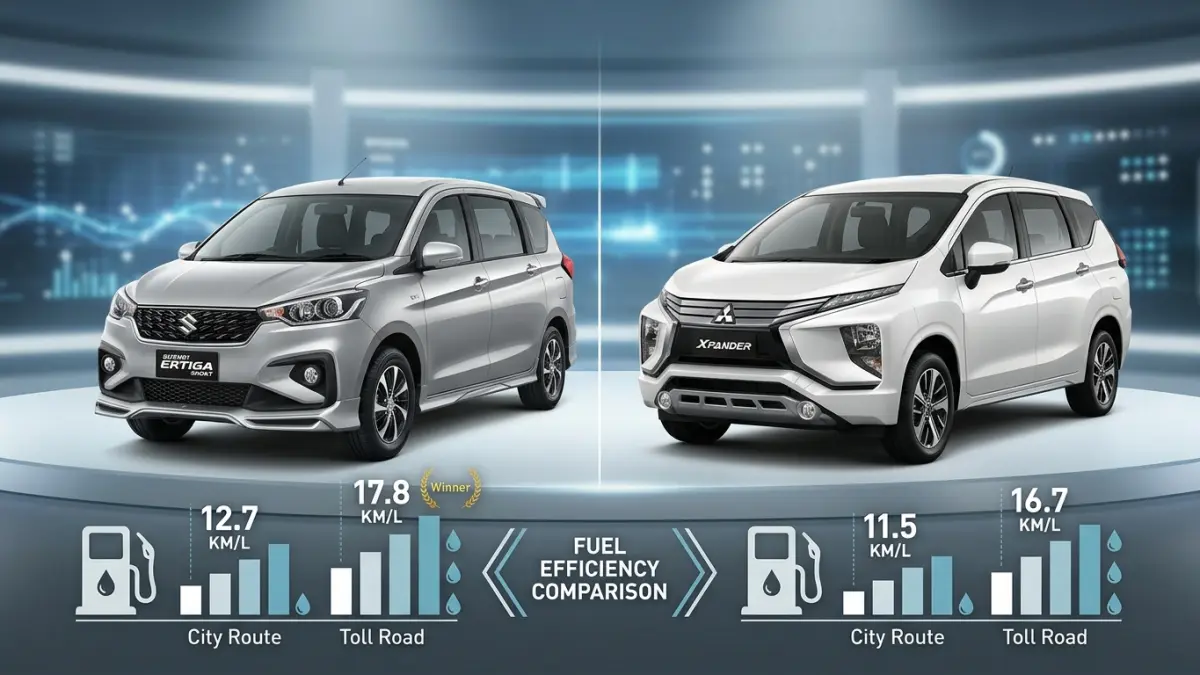 Suzuki Ertiga Sport vs Mitsubishi Xpander, Mana yang Lebih Hemat BBM? Ini Perbandingannya