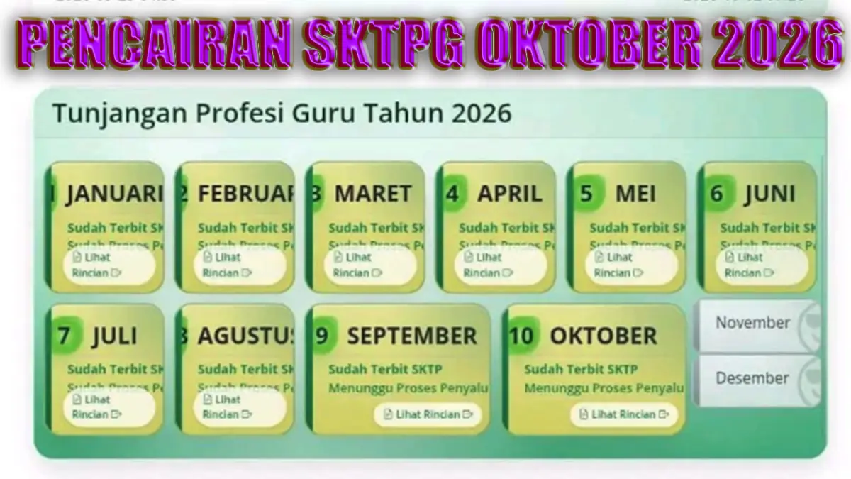 Aturan Baru TPG 2026: SKTP Bulan Oktober Resmi Terbit, Cek Solusi Info GTK Merah dan Jadwal Transfer