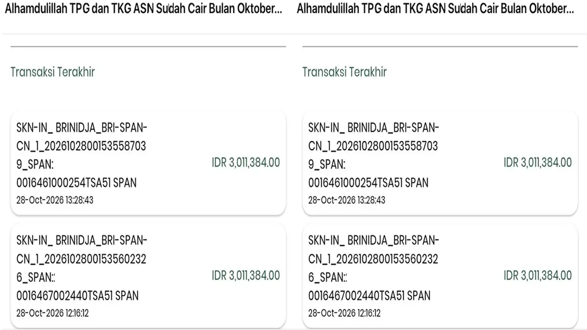 Info GTK Belum Valid, Tapi TPG Oktober Sudah Cair? Ini Penjelasan dan Bukti Transfer Rekening Guru