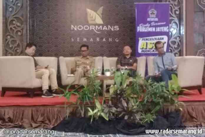 Dialog Parlemen Pengelolaan Aset Mangkrak di Jawa Tengah di Hotel Normans Semarang Senin, (16/3/2020). (Miftahul A’la/Jawa Pos Radar Semarang)