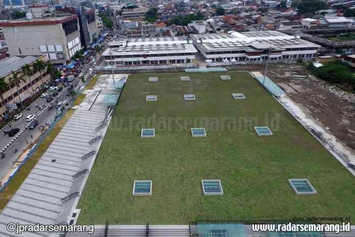 Bulan Mei 2020 ini Pemkt Semarang akan mulai melanjutkan pembangunan Alun-Alun Johar tahap III. (Adityo Dwi/Jawa Pos Radar Semarang)