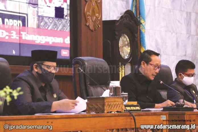 Ketua DPRD Kota Semarang Kadar Lusman, SE memimpin rapat paripurna DPRD Kota Semarang yang membahas Raperda tentang Pertanggungjawaban Pelaksanaan APBD Kota Semarang TA 2019. (Istimewa)