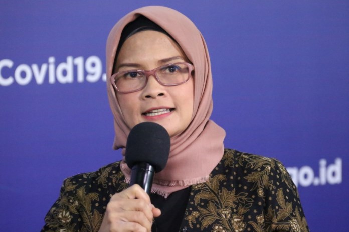 Juru Bicara Kementerian Perhubungan RI Adita Irawati. (Humas BNPB/Dume Sinaga)