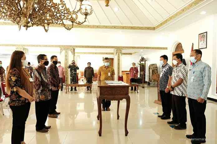 Pemerintah Kabupaten Temanggung meresmikan pembangunan tahun 2021 di Pendopo Djenar Jumat (23/4/2021) lalu. (Istimewa)