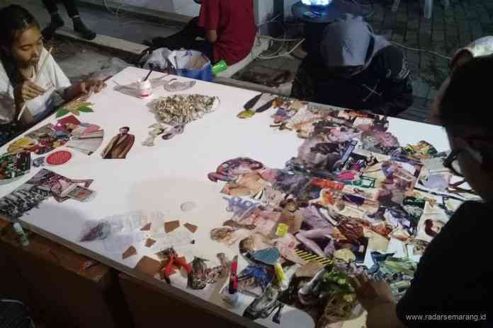 Sejumlah anggota Kolasemauku saat berkumpul dan membuat karya bareng. (Istimewa)