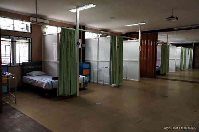 Sebanyak 100 kamar tidur disiapkan di kantor Diklat Kota Semarang, Ketileng, untuk menampung pasien Covid-19. (Istimewa)