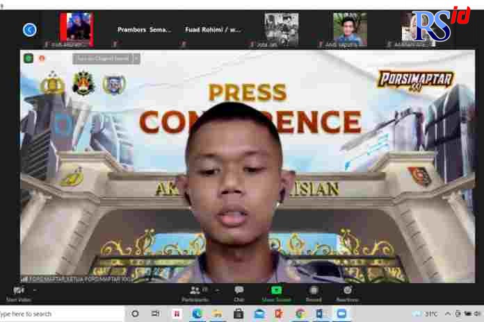 Brigtutar M Arshan Rachman menjelaskan kegiatan Porsimaptar XXI dalam temu pers secara virtual Senin (11/10/2021). (Istimewa)