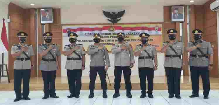 Serah terima jabatan di Aula Polrestabes Semarang Rabu (13/10/2021) pagi. (Istimewa)