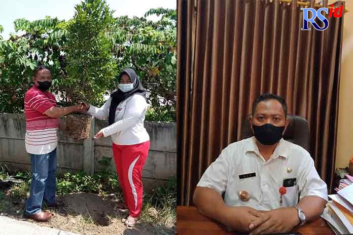 Penanaman pohon dilakukan di wilayah Kelurahan Ngaliyan untuk menambah ruang terbuka hijau. Nur Kholis (kanan). (FIGUR RONGGO WASSALIM/ JAWA POS RADAR SEMARANG)