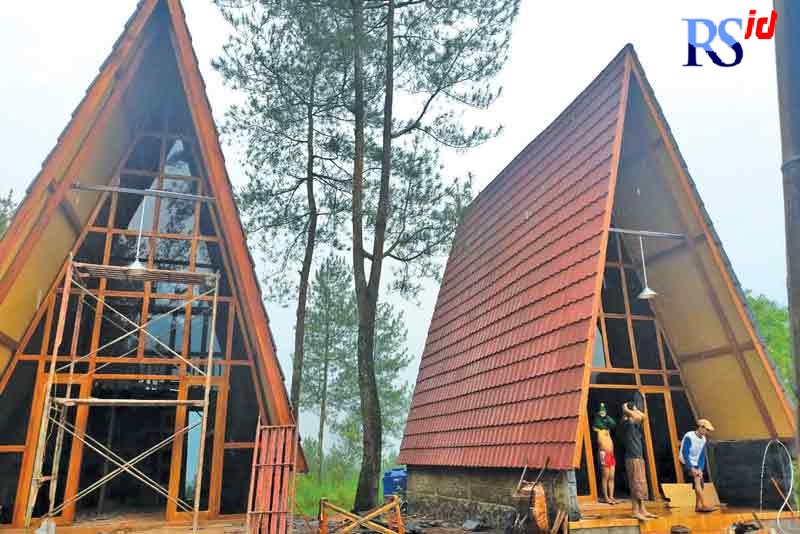 Glamping camp yang tengah dibangun di wisata alam Jurang Jero, Srumbung, Kabupaten Magelang. (Istimewa)