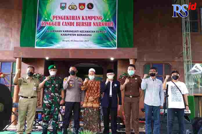 Peresmian kampung tangguh bersih narkoba di Congol, Karangjati Kecamatan Bergas. (Maria Novena/Jawa Pos Radar Semarang)